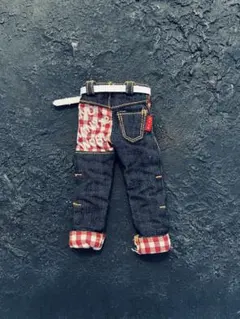 TTYA ブライス アイシードール ギンガムチェック ペイント デニムパンツ