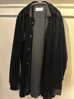 Utusiyo velour shirt 翳翳 L ベロア ロング シャツ