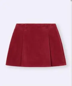 GU　コーデュロイスコート　赤