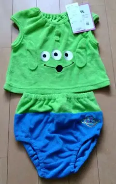 【新品★未使用】　エイリアンデザインロンパース 70cm　リトルグリーンメン