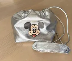 新品】WCJ ミッキーマウス プリント 巾着 ショルダーバッグ ポシェット 