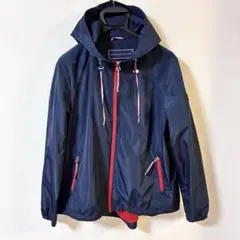 未使用級　トミーヒルフィガー ナイロンジャケット ロゴパッチ マルチカラー M
