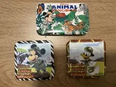 ディズニー　アメリカ　ワールド　アニマルキングダム　缶バッジ　ミッキー　ドナルド