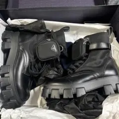 プラダ モノリス ポーチ付 ブラッシュドレザ PRADA ブラック購入新品未使用のサムネイル