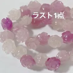 タ*＊様 hu892/人工石★バラ マーブル系パープル 約6mm 1連