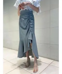 snidel シャーリングスリットマーメイドスカート Mサイズ グレー