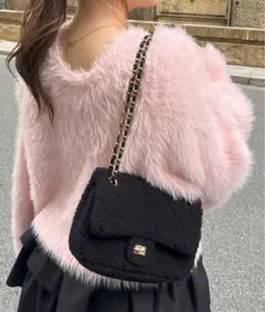 prose verse ボアキルティングショルダーバッグ