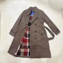 ブルーレーベルクレストブリッジ トレンチ コート ライナー チェック ベルト 茶