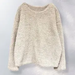 ユニクロ UNIQLO ボアフリースプルオーバー ゆったり 無地 S《i532