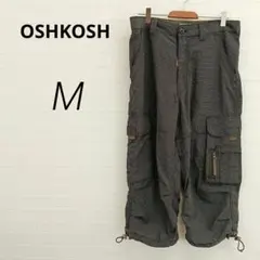 OSHKOSH✨ハーフ ナイロン カーゴパンツ グレー 格子柄【M】H9043