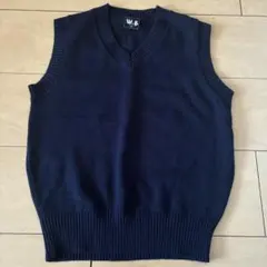 ネイビー ノースリーブ ニットベスト