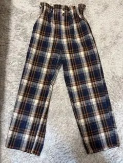 専用【新品・未使用】しまむら チェック柄カジュアルパンツ M