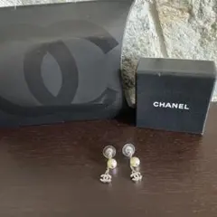 CHANEL シャネル　COCOマーク×パール　ピアス