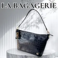 【美品】LA BAGAGERIE ショルダーバッグ ラバガジェリー クロコ柄のサムネイル