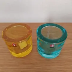 iittala kivi キャンドルホルダー ２個 レモン&ウォーターグリーン