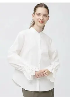 【極美品】GU レースコンビネーションブラウス