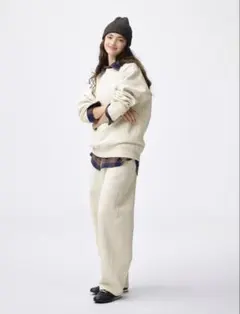 【タグ付き新品】GU ヘビーウェイトスウェットプルオーバー Mサイズ ナチュラル