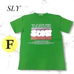 【新品タグ付き】SLY PUFFER LOGO Tシャツ グリーン F/694
