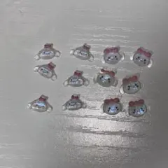 白い犬 ネイルパーツ