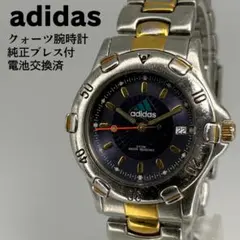 adidas アディダス クォーツ腕時計 純正ブレス付 電池交換済のサムネイル