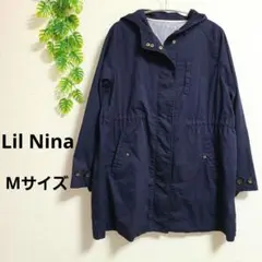 Lil Nina リルニーナ ネイビー フード アウター 薄手 Mサイズ