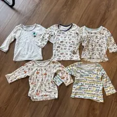 90cmベビー肌着 長袖シャツ 5枚セット まとめ売り
