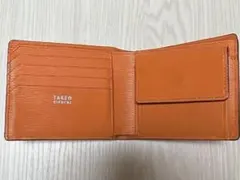 TAKEO KIKUCHI タケオキクチ 二つ折り財布 ウォレット オレンジ