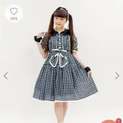ギンガムチェック柄ワンピース
