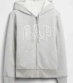 GAPロゴ 裏ボア モコモコ ジップアップパーカー