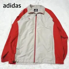 adidasアディダス♦︎ウィンドブレーカー2XL バイカラー刺繍ロゴ ゆるだぼのサムネイル
