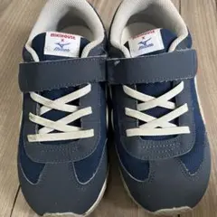 〈美品〉ミキハウスxミズノ スニーカー 21センチネイビー