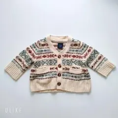 gap ノルディック柄 ニットカーディガン 60サイズ