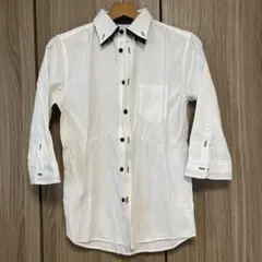MICHEL KLEIN ホワイト長袖シャツ 7分丈 Lサイズ(48)
