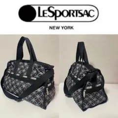 LESPORTSAC 2ウェイボストンバッグ 幾何学模様