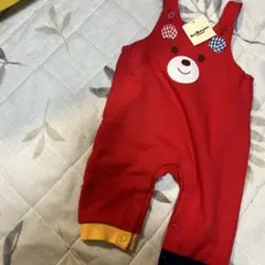 Hot Biscuits 赤いクマのオーバーオール 70