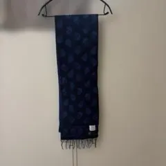 BEAUTY&YOUTH スカル柄マフラー ネイビー