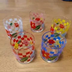 ミキハウス 花柄グラス 5個セット