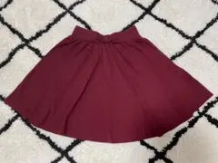 【新品】ボルドー膝上フレアスカート　赤色　紅色　ハロウィン　冬