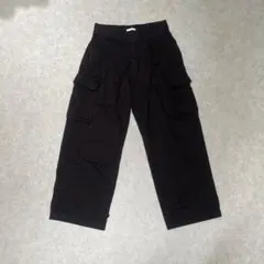 WYM LIDNM ウィムバイリドム L 黒 コットン ワイドカーゴパンツのサムネイル