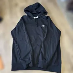 adidas トレフォイルロゴ パーカー ブラック