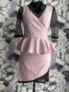 JEWELS ペプラムドレス レース袖