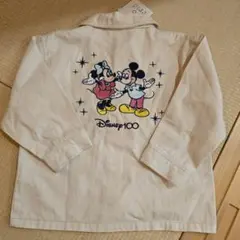 ミコリッド Disney100 ミッキー ミニー ツイルジャケット　アイボリー