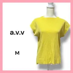 a.v.v フレンチスリーブ　カットソー　ビタミンカラー　春夏　サマーニット