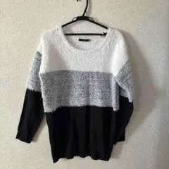 SUREVE ボーダー 長袖ニット Lサイズ