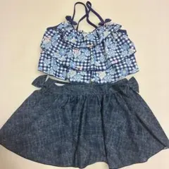 女の子　フリルセパレート水着　130