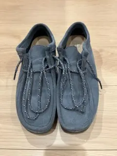 新品】Clarksクラークス ワラビー ゴアテックス UK8ブルーグレーsde