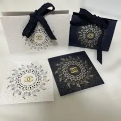 シャネルクリスマスギフトラッピングとメッセージカード2点セット【限定品】