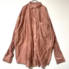 セレクトモカ シアーシャツ 長袖 ブラウン F ゆったり ナチュラル Y