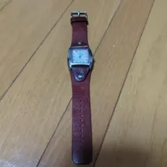 FOSSIL アナログ腕時計 文字盤ピンク　ブラウンレザーベルトのサムネイル