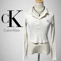 希少サイズ Calvin Klein Jeans 短丈 ロゴ ポロシャツ Y2K